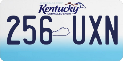 KY license plate 256UXN