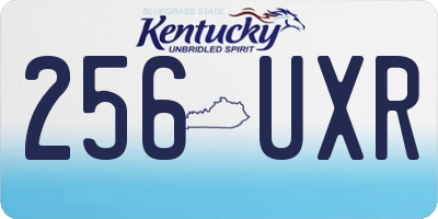 KY license plate 256UXR