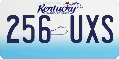 KY license plate 256UXS