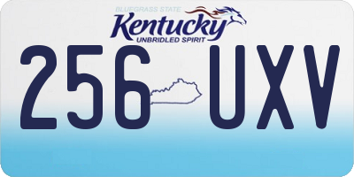 KY license plate 256UXV
