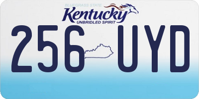 KY license plate 256UYD
