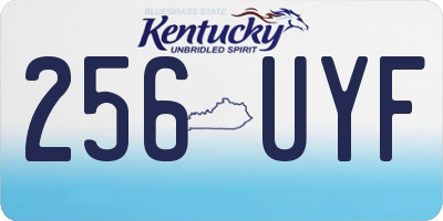 KY license plate 256UYF