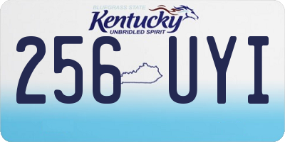 KY license plate 256UYI