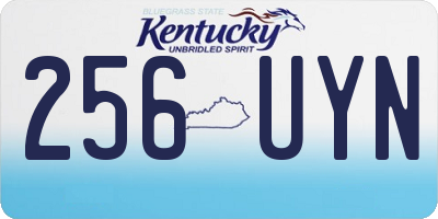 KY license plate 256UYN