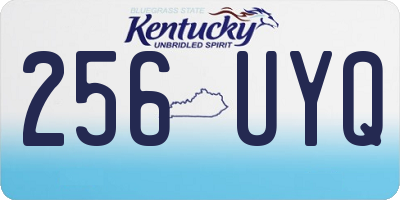 KY license plate 256UYQ