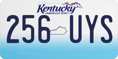 KY license plate 256UYS