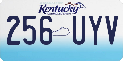 KY license plate 256UYV