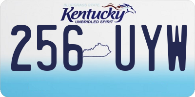 KY license plate 256UYW