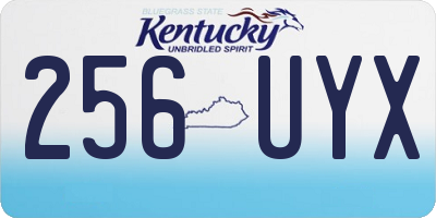 KY license plate 256UYX