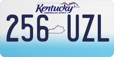KY license plate 256UZL