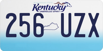 KY license plate 256UZX