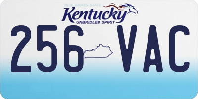KY license plate 256VAC