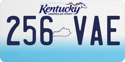 KY license plate 256VAE