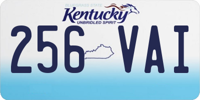 KY license plate 256VAI