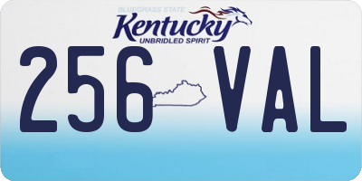 KY license plate 256VAL