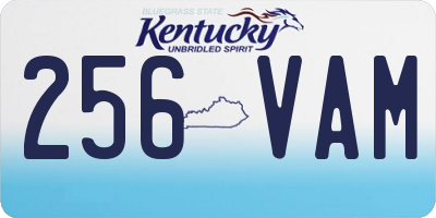 KY license plate 256VAM