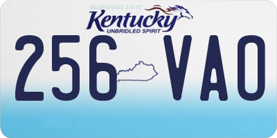 KY license plate 256VAO