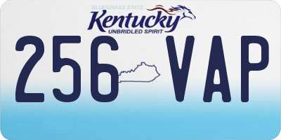 KY license plate 256VAP