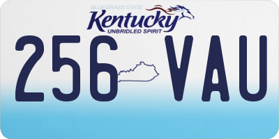 KY license plate 256VAU
