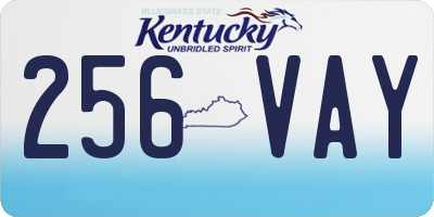 KY license plate 256VAY