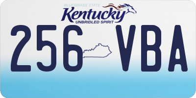 KY license plate 256VBA