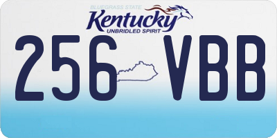 KY license plate 256VBB