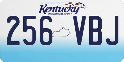 KY license plate 256VBJ