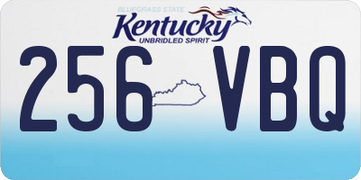 KY license plate 256VBQ
