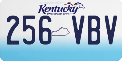 KY license plate 256VBV