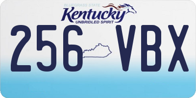 KY license plate 256VBX