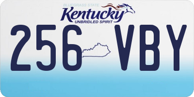 KY license plate 256VBY