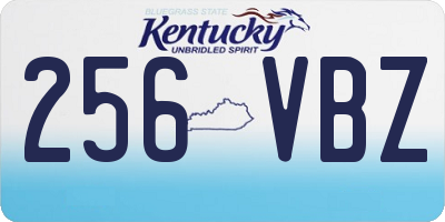 KY license plate 256VBZ