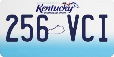 KY license plate 256VCI