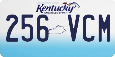 KY license plate 256VCM