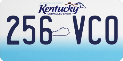 KY license plate 256VCO