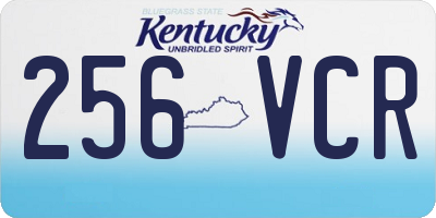 KY license plate 256VCR
