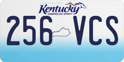 KY license plate 256VCS