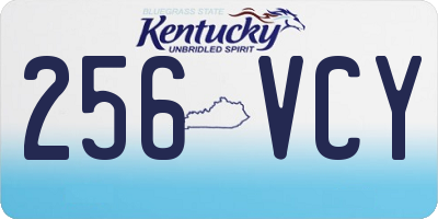 KY license plate 256VCY