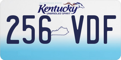 KY license plate 256VDF