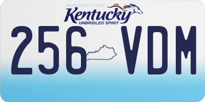 KY license plate 256VDM