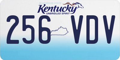 KY license plate 256VDV