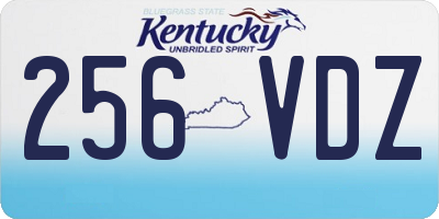 KY license plate 256VDZ