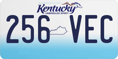 KY license plate 256VEC