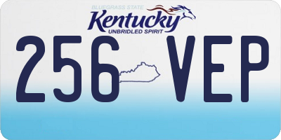 KY license plate 256VEP