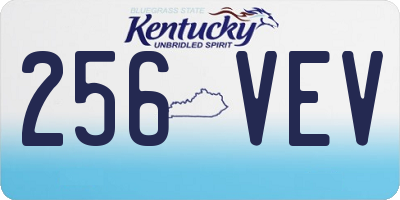 KY license plate 256VEV