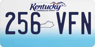 KY license plate 256VFN