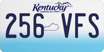 KY license plate 256VFS