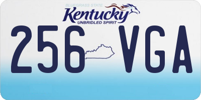 KY license plate 256VGA