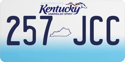 KY license plate 257JCC