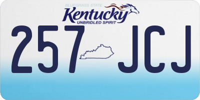 KY license plate 257JCJ